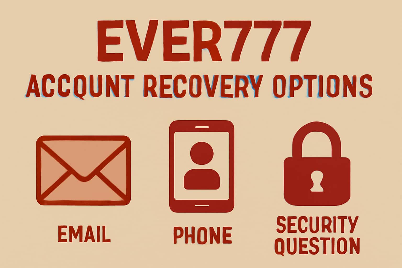 An informative scene depicting Ever777 Account Recovery Options.