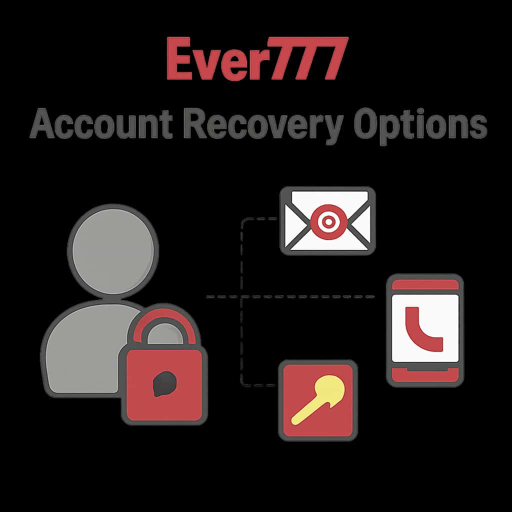 A diagram detailing the Ever777 Account Recovery Options.