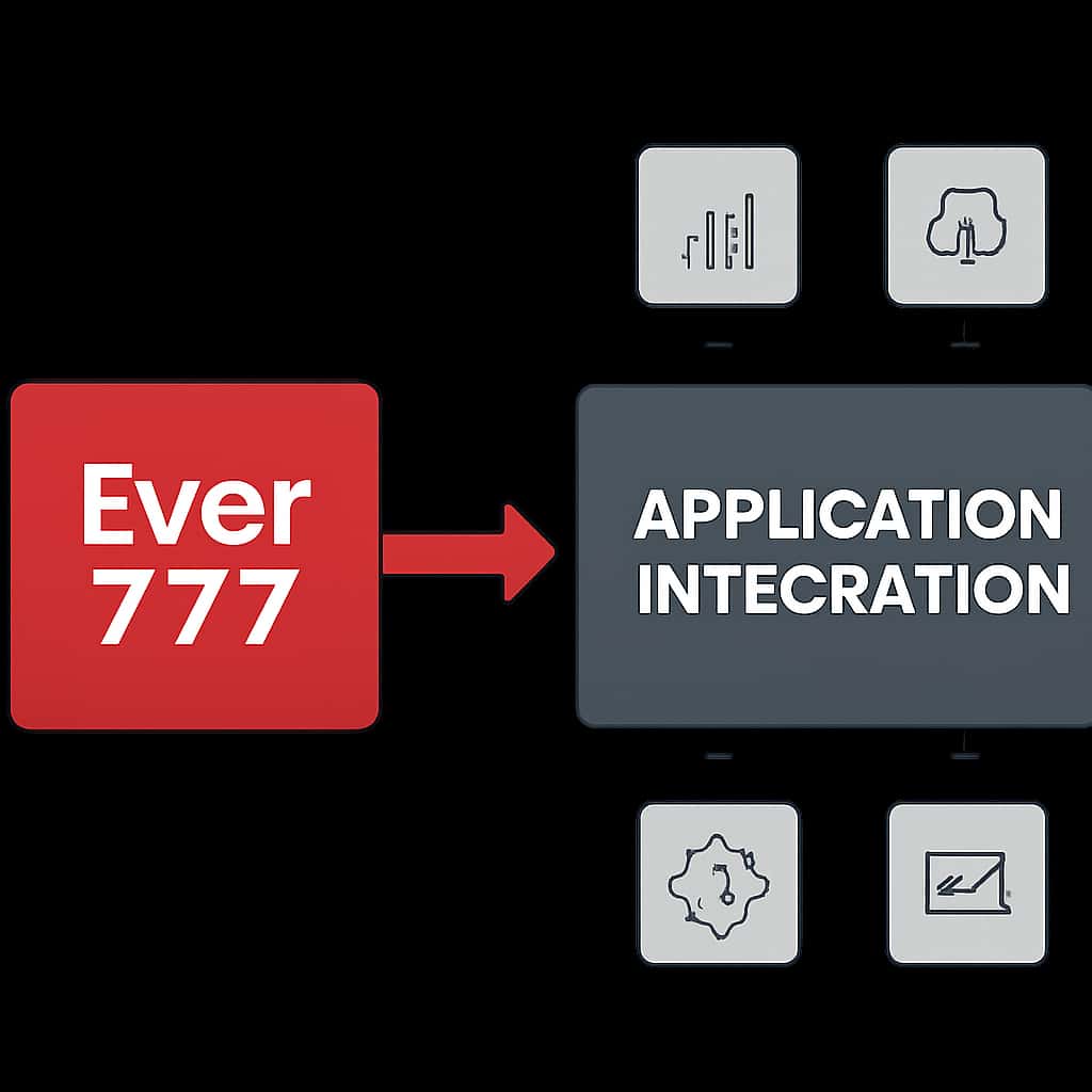 A diagram explaining Ever777 Application Integration.