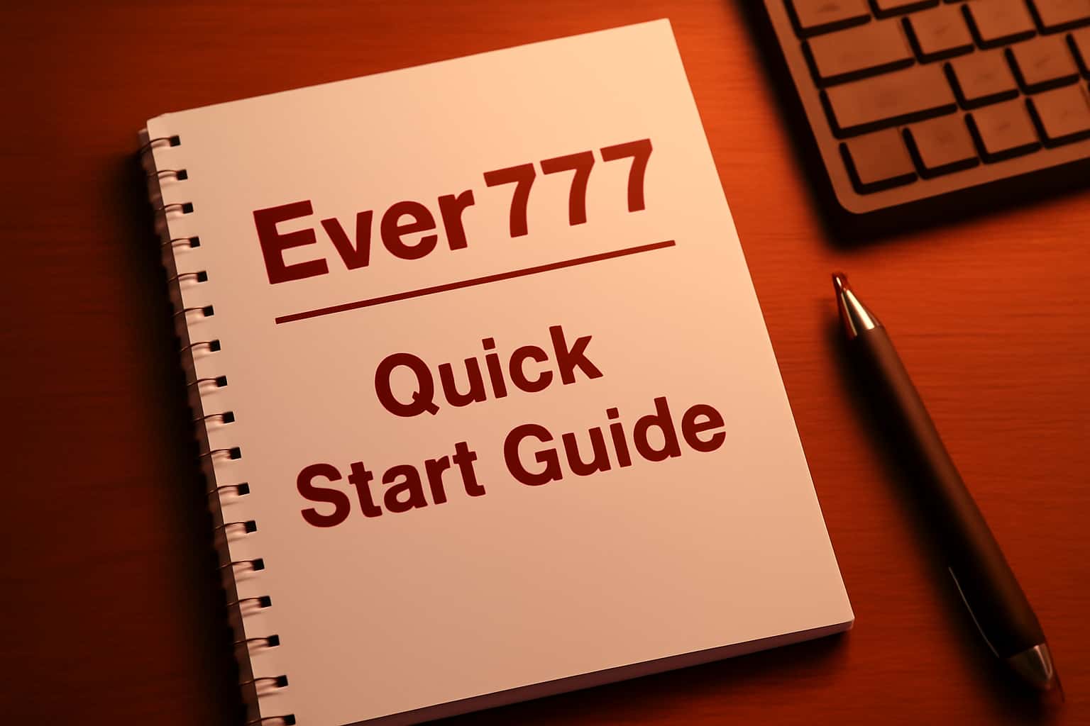 A high-tech representation of the Ever777 Quick Start Guide with a modern and professional design.