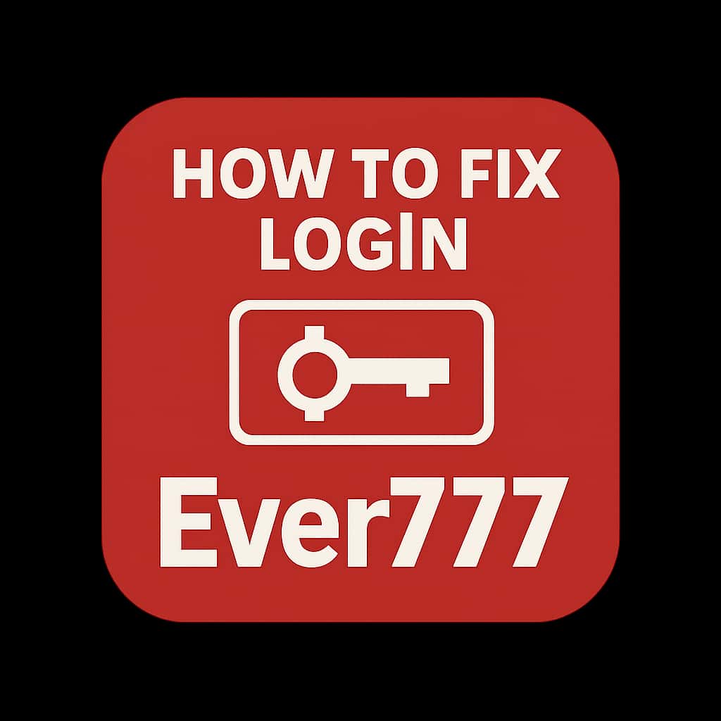 A badge symbolizing support for Ever777 login issues